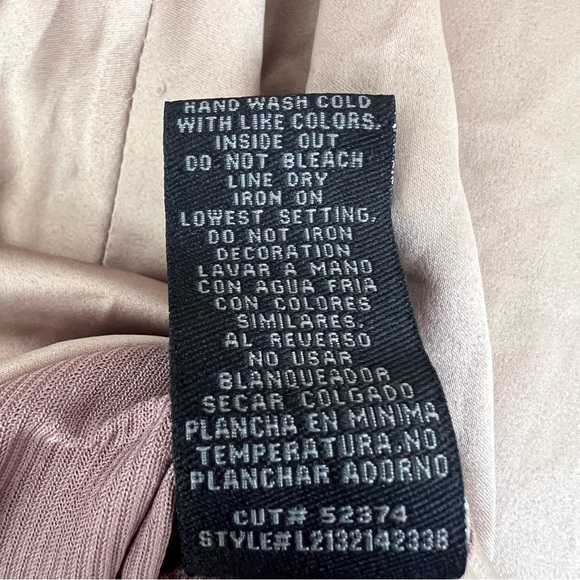 Label by Five Twelve Champagne Satin Beaded A-Line Dress - Picture 11 of 12